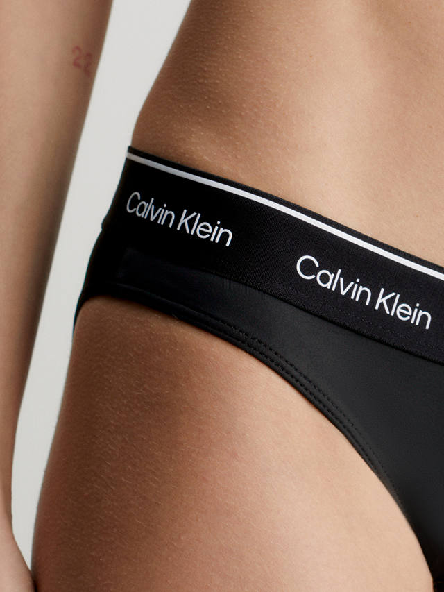 Calvin Klein Logo Bikini Bottoms, Black