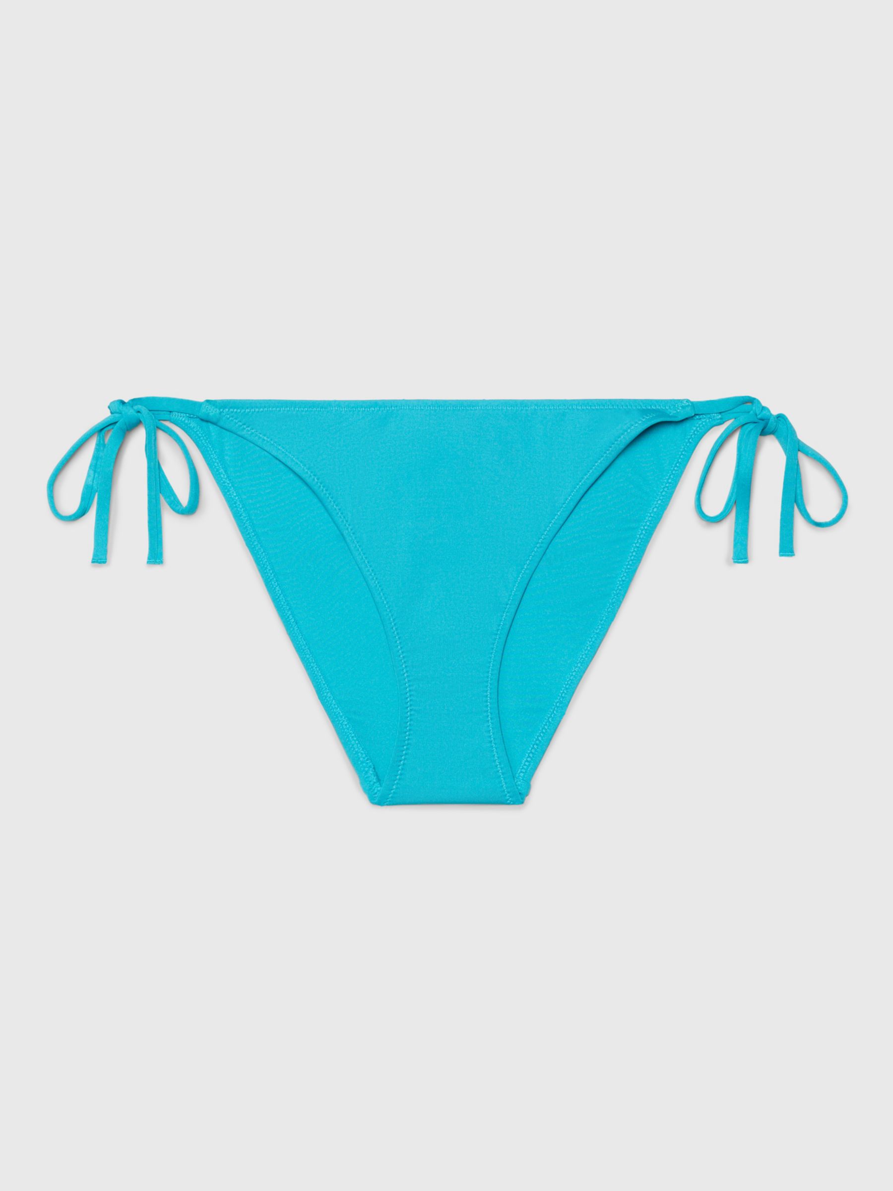 Calvin Klein Tie Side String Bikini Bottoms, Blue Ocean, L