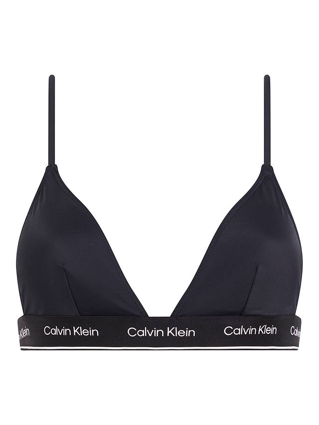 Calvin Klein Logo Triangle Swim Top, Black