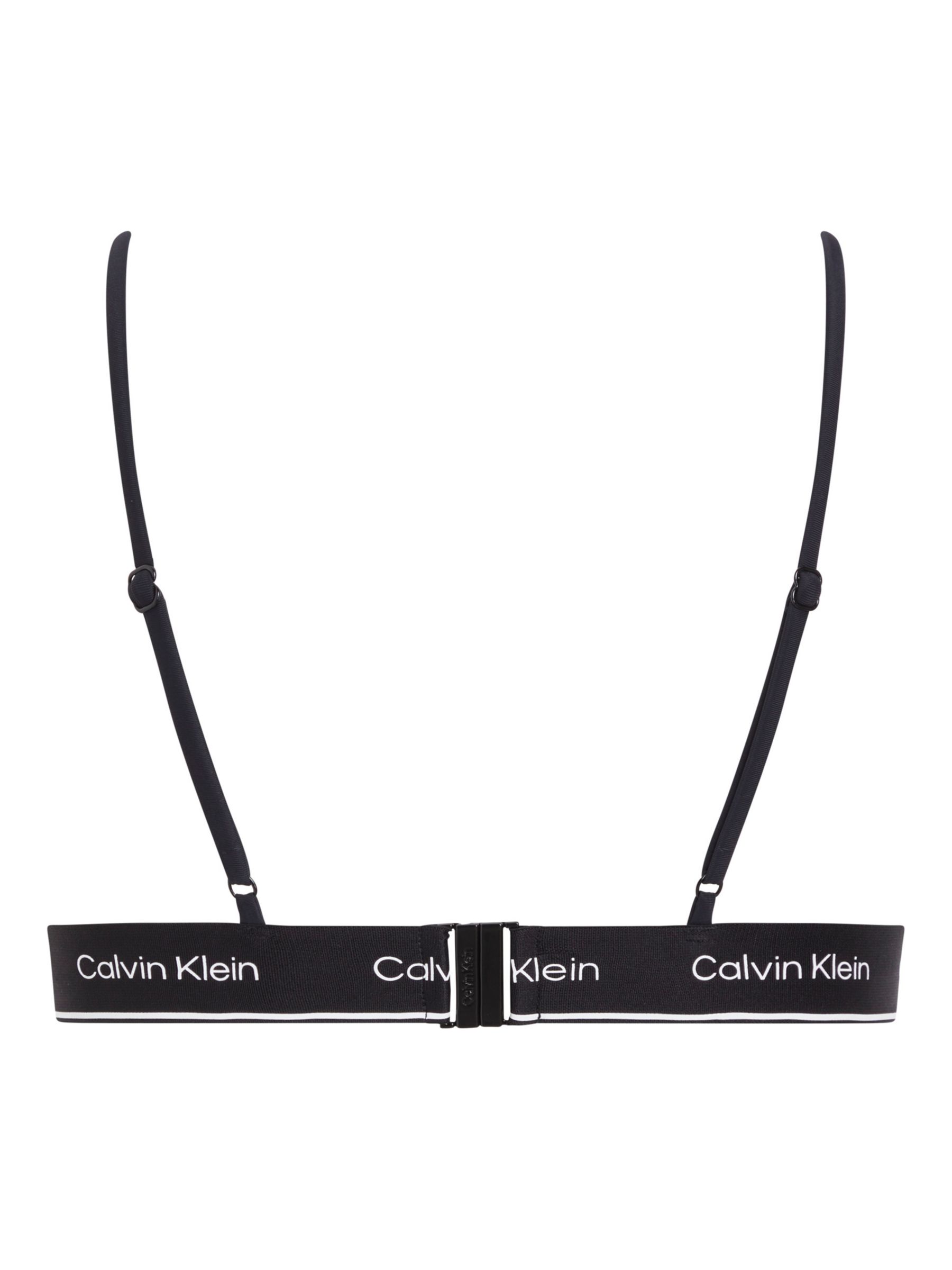 Calvin Klein Logo Triangle Swim Top, Black, L