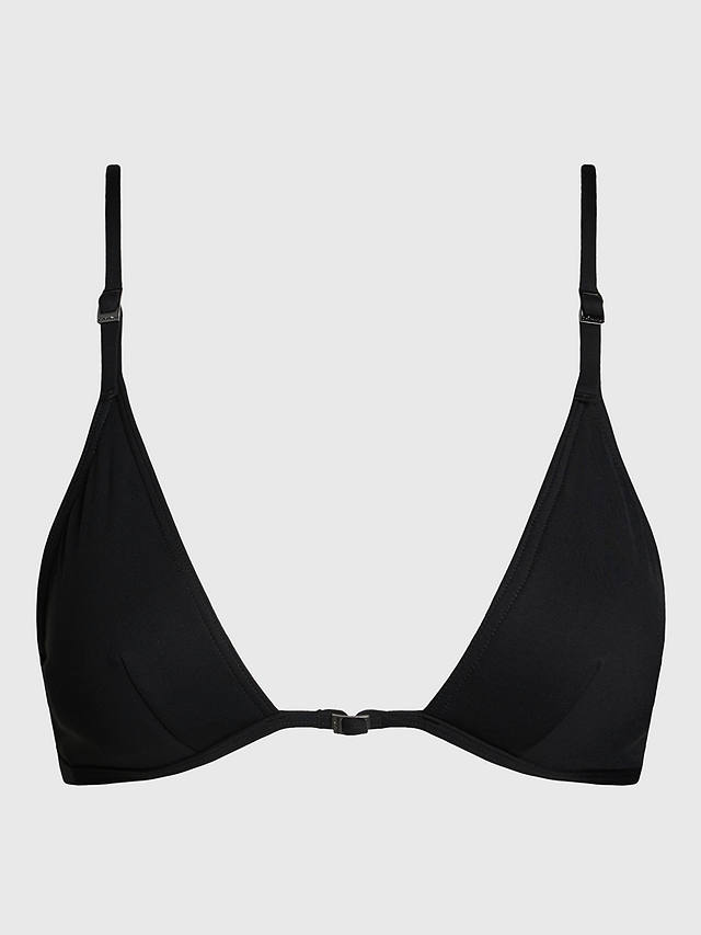 Calvin Klein String Triangle Bikini Top, Black