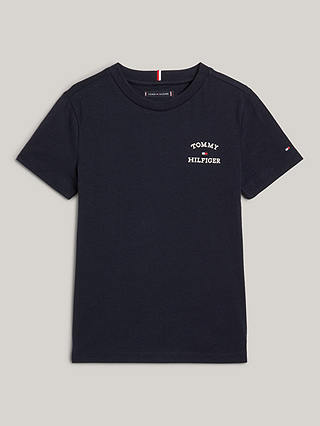 Tommy Hilfiger Kids' Chest Logo T-Shirt, Desert Sky