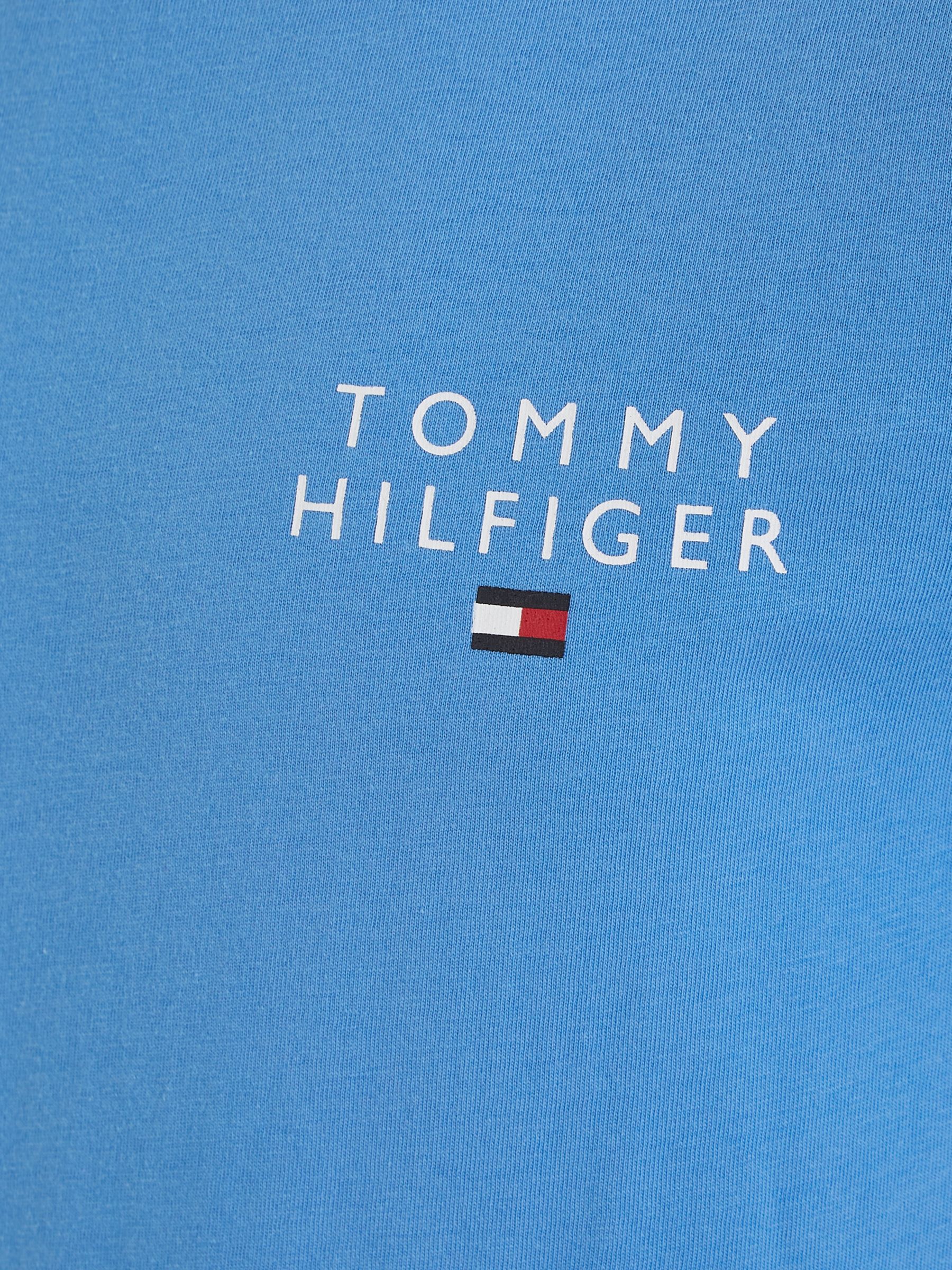 Tommy Hilfiger Kids' Short Sleeve Top & Shorts Pyjama Set, Blue, 10-12 years