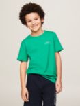 Tommy Hilfiger Kids' Logo Pyjama Tops, Pack Of 2, Green