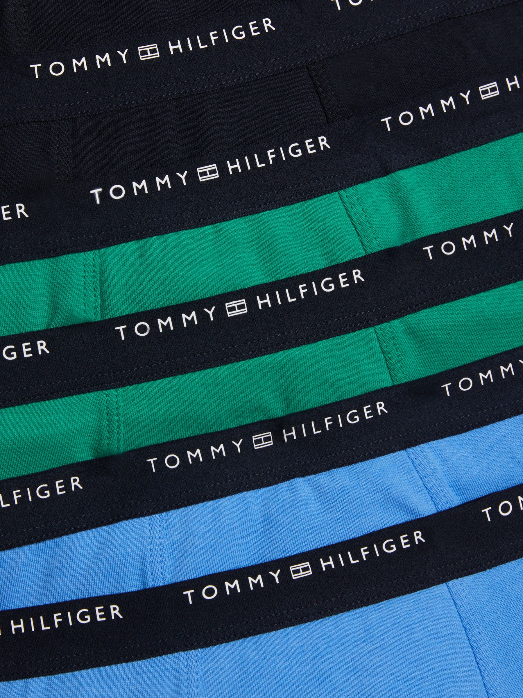Buy Tommy Hilfiger Kids' Plain Logo Trunks, Pack of 7, Multi Online at johnlewis.com
