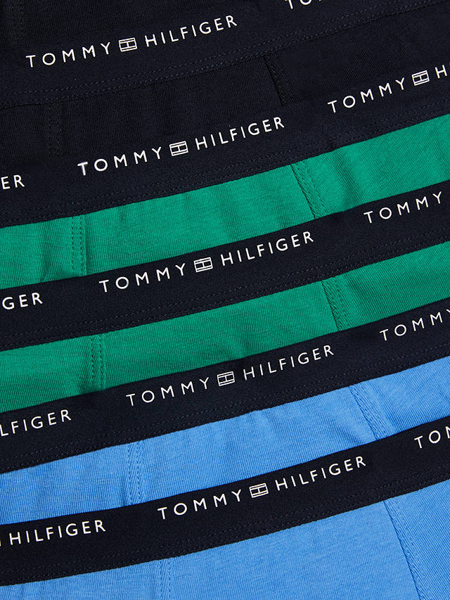 Tommy Hilfiger Kids' Plain Logo Trunks, Pack of 7, Multi