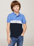 Tommy Hilfiger Kids' Established Logo Polo Shirt, Blue/Multi, Blue/Multi