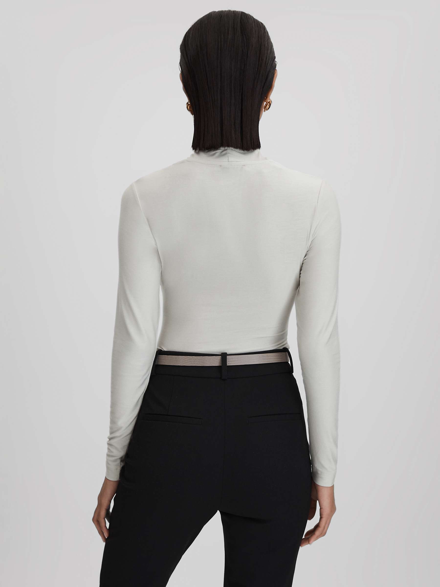 Buy Reiss Mara Ruched Wrap Front Top, Mint Online at johnlewis.com