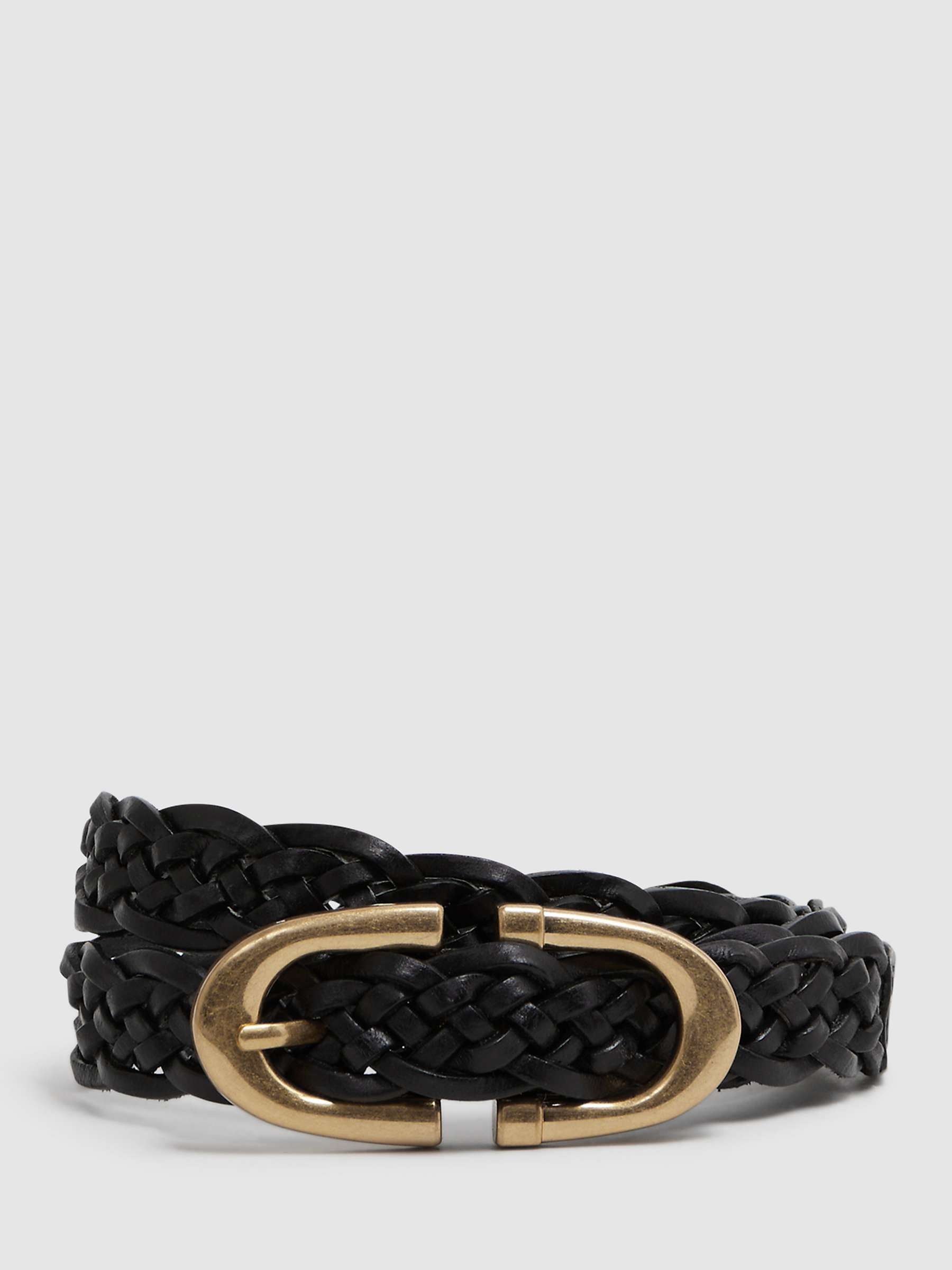 Buy Reiss Bailey Woven Leather Belt Online at johnlewis.com