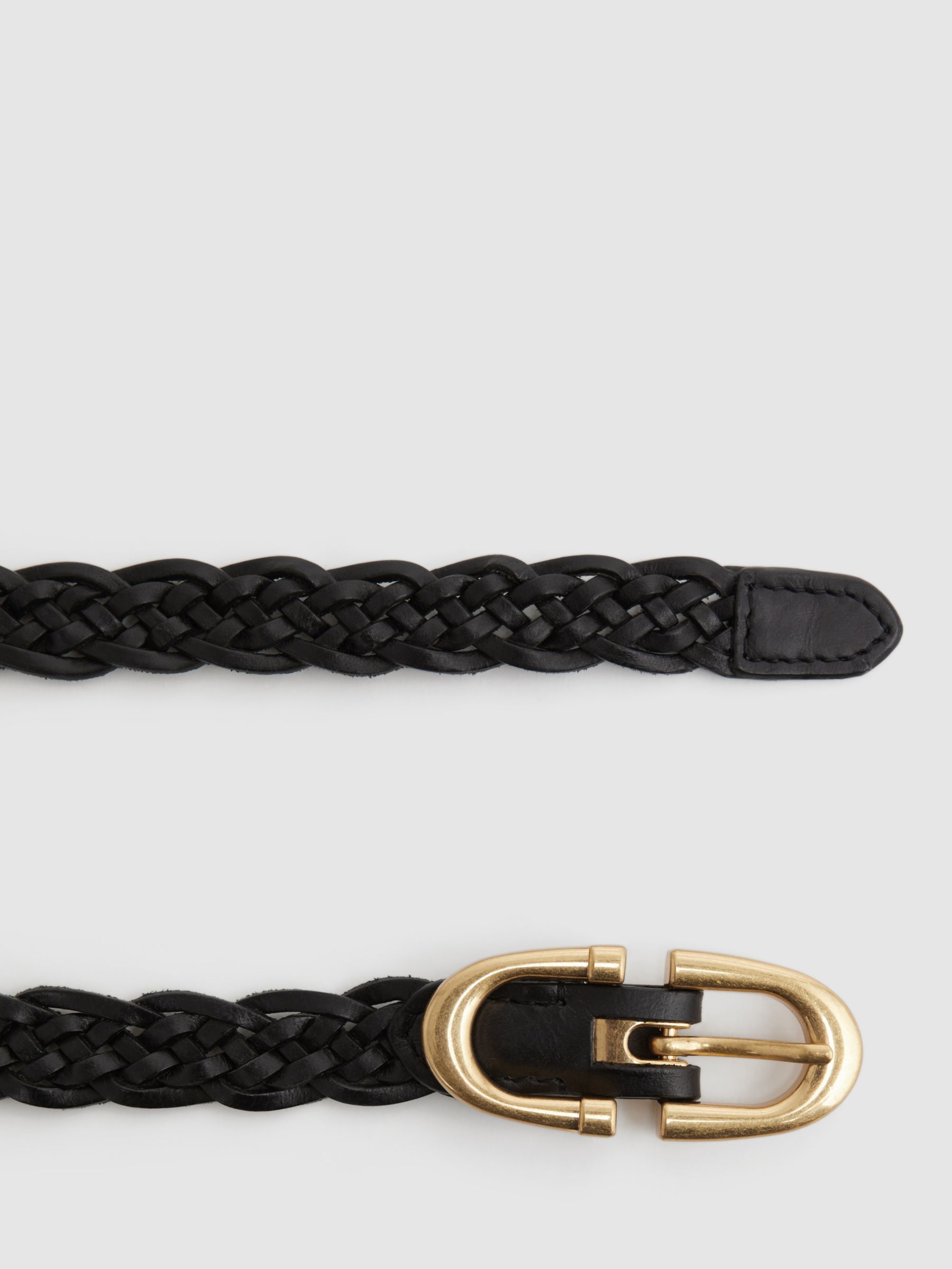 Reiss Bailey Woven Leather Belt