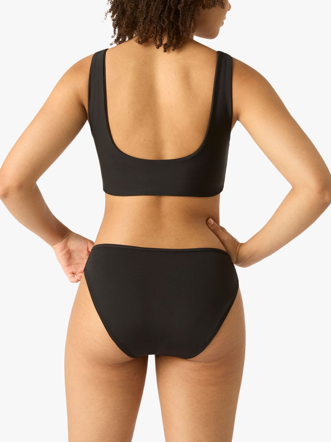 Modibodi Light Moderate Period Bikini Swim Briefs, Black, XXS