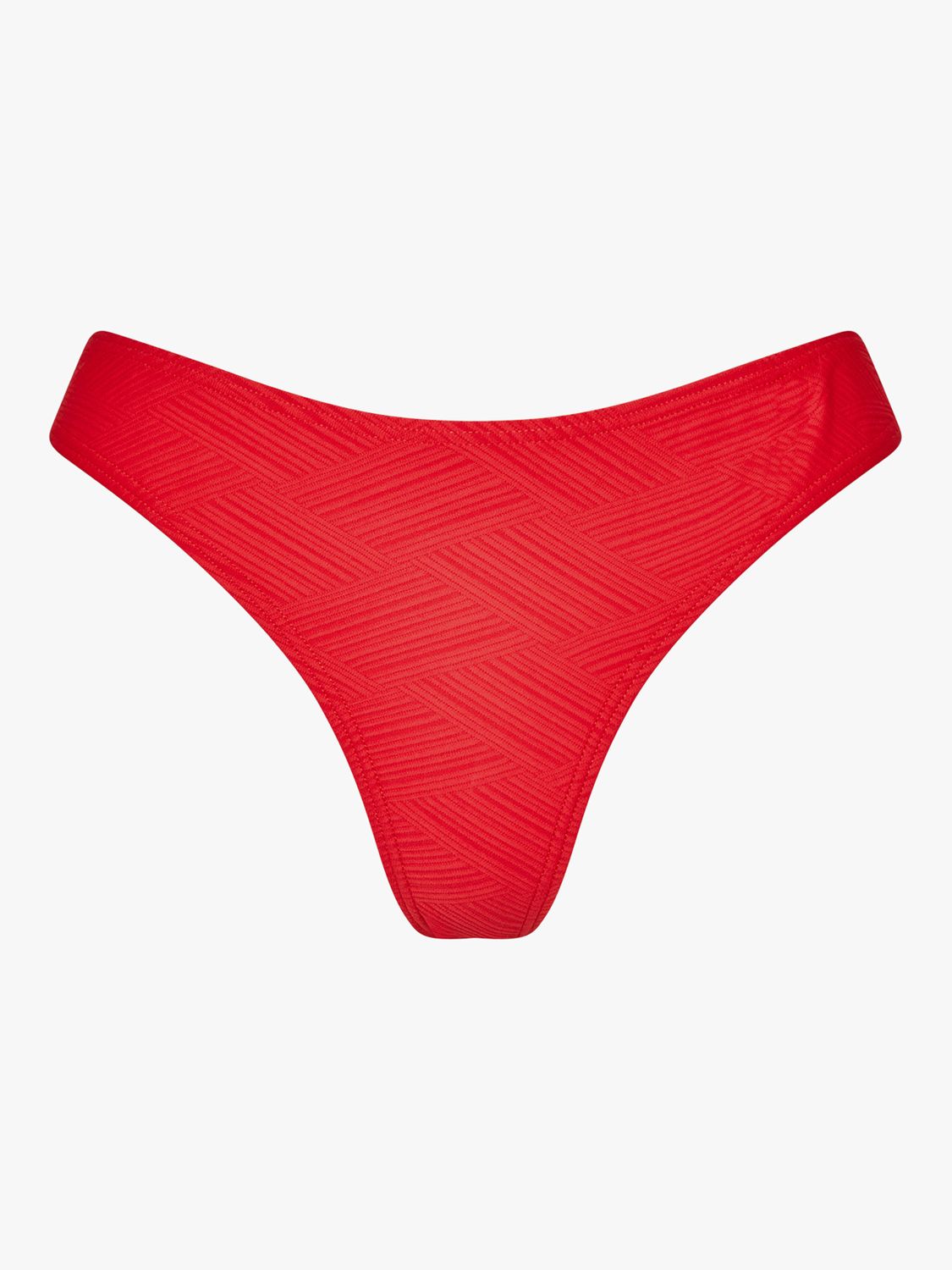 Accessorize Textured Bikini Bottoms, Red, 6