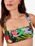 Accessorize Jungle Print Crop Bikini Top, Multi, Multi