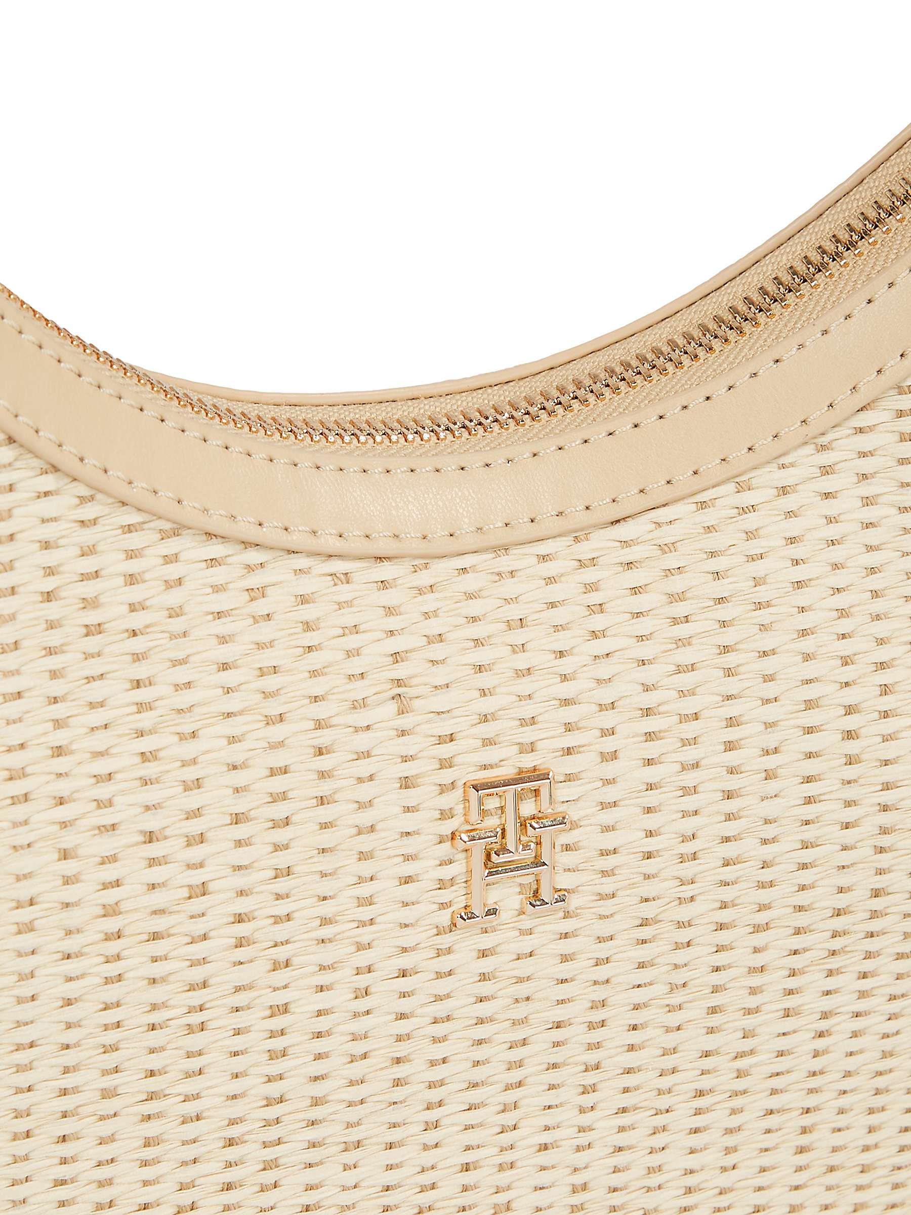 Buy Tommy Hilfiger City Raffia Shoulder Bag, Natural Online at johnlewis.com