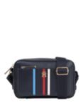 Tommy Hilfiger Top Zip Stripe Detail Camera Bag, Space Blue