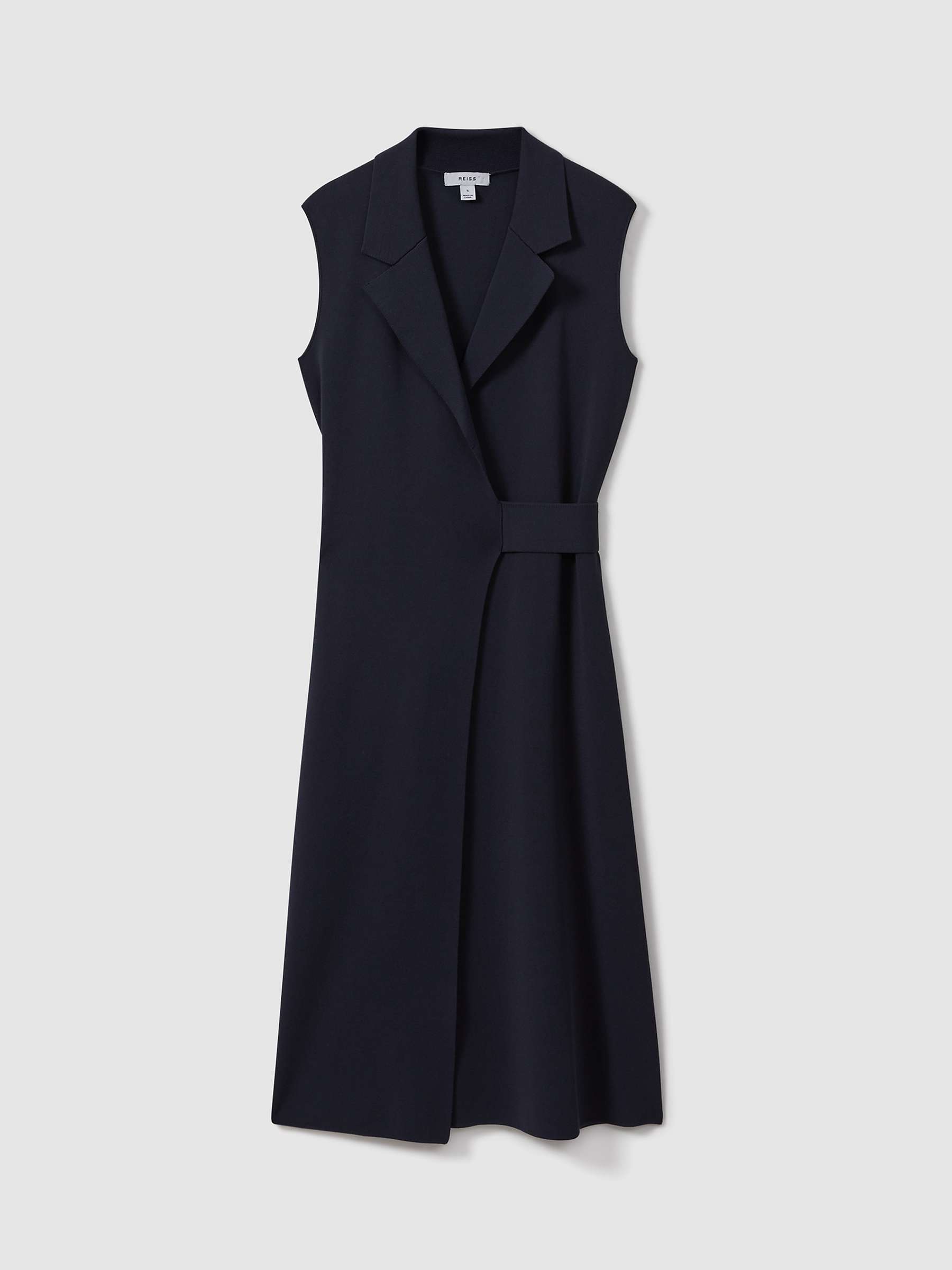 Buy Reiss Elle Wrap Front Midi Dress, Navy Online at johnlewis.com