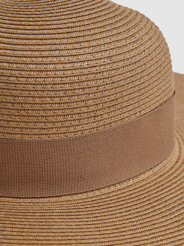 Reiss Emma Wide Brim Sun Hat, Natural