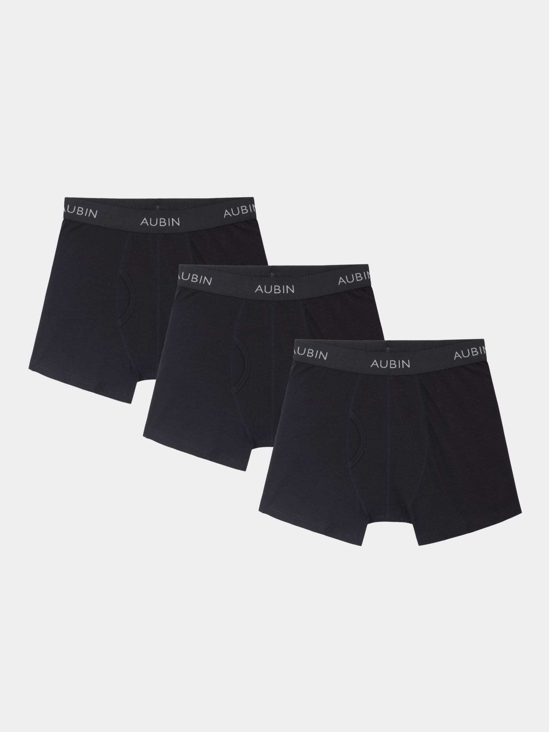 Aubin Hellston Boxers, Pack of 3, Black, S
