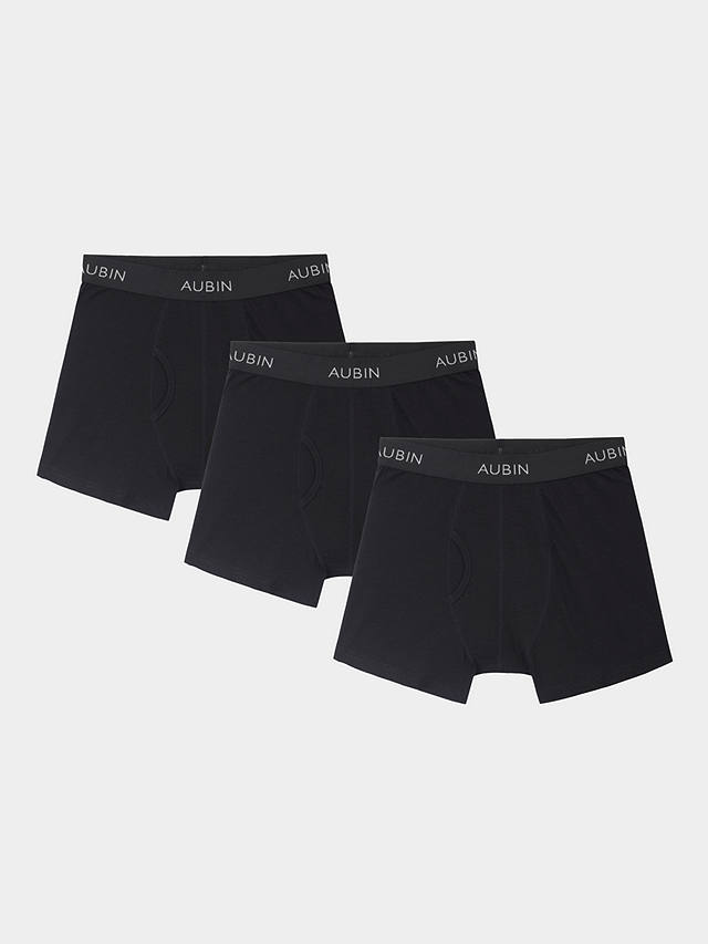 Aubin Hellston Boxers, Pack of 3, Black