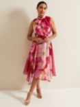 Phase Eight Petite Lucinda Floral Print Midi Dress, Multi