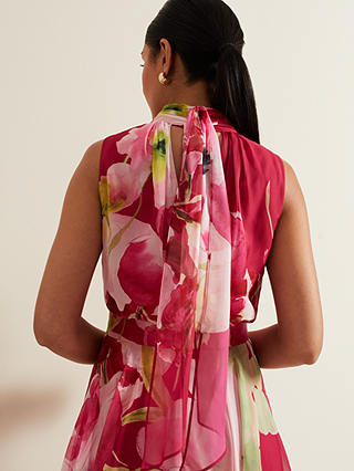 Phase Eight Petite Lucinda Floral Print Midi Dress, Multi