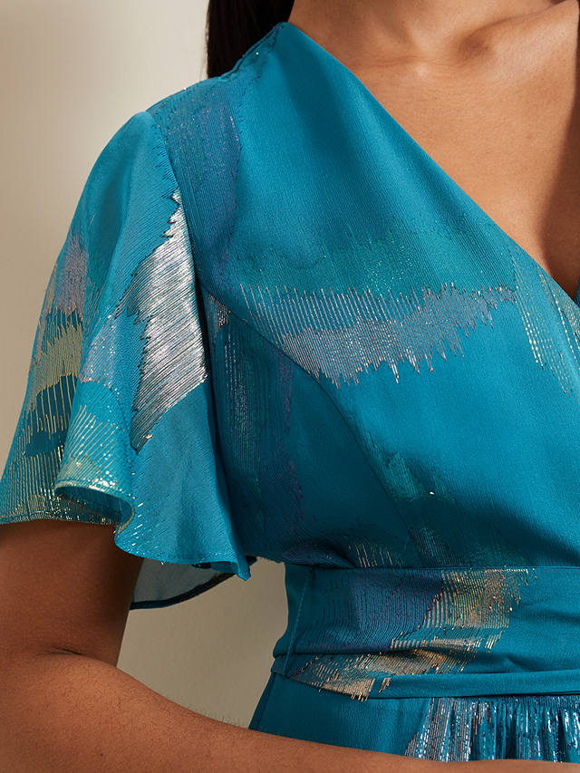 Phase Eight Collection 8 Petite Charissa Silk Maxi Dress, Blue/Multi