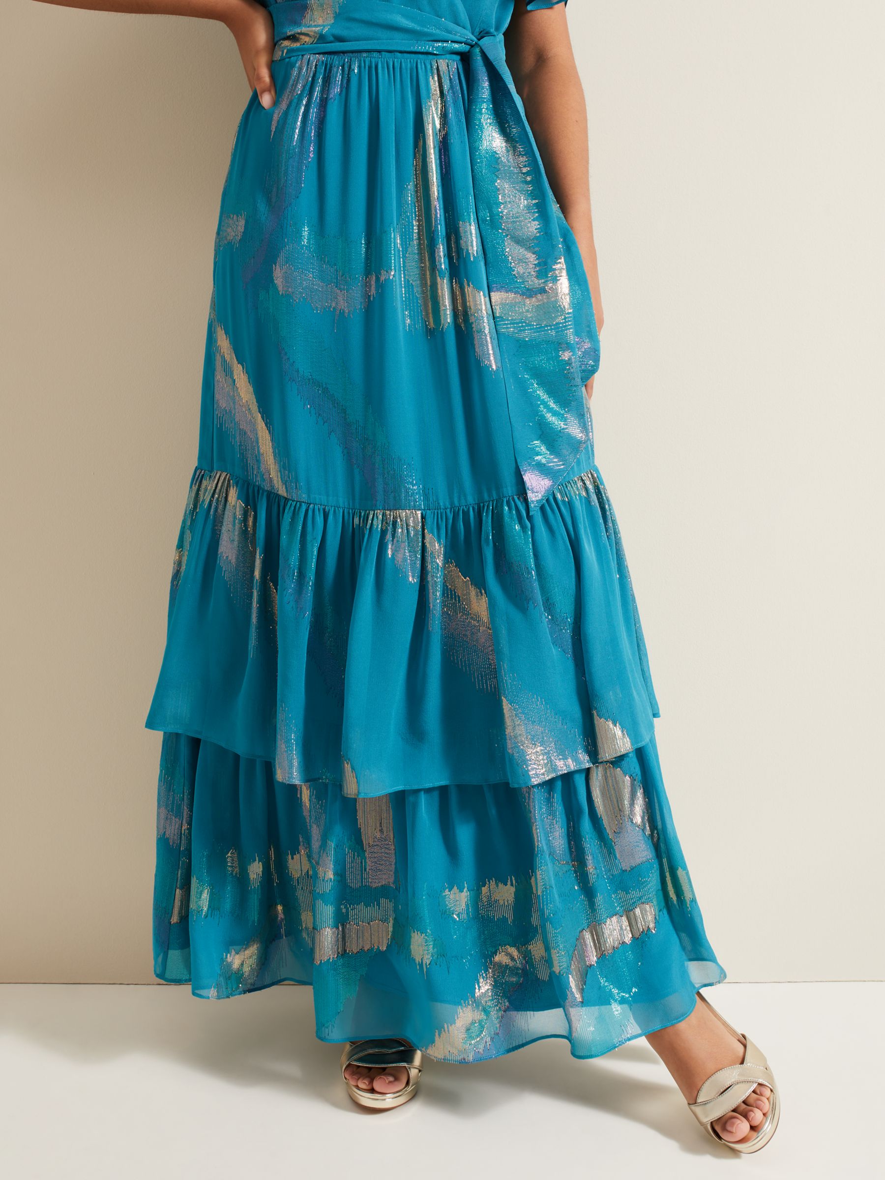 Phase Eight Collection 8 Petite Charissa Silk Maxi Dress, Blue/Multi at  John Lewis & Partners