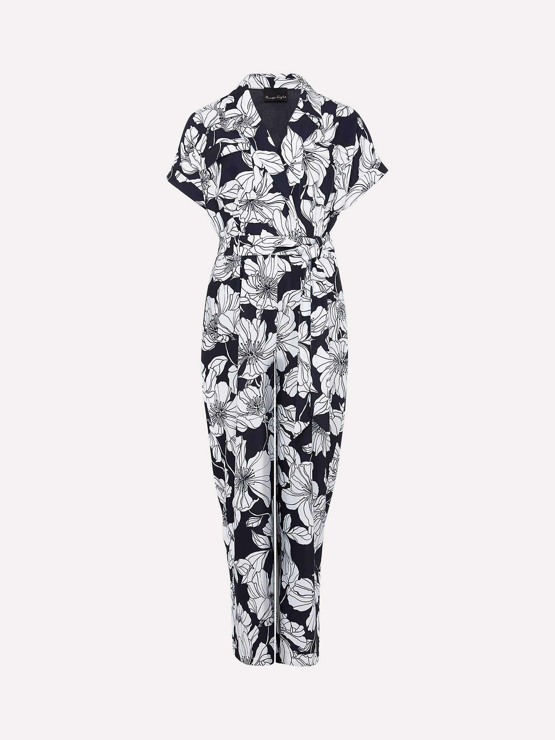 Buy Phase Eight Petite Constance Floral Jumpsuit, Navy/Ivory Online at johnlewis.com