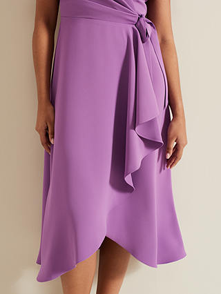 Phase Eight Petite Julissa Midi Wrap Dress, Purple