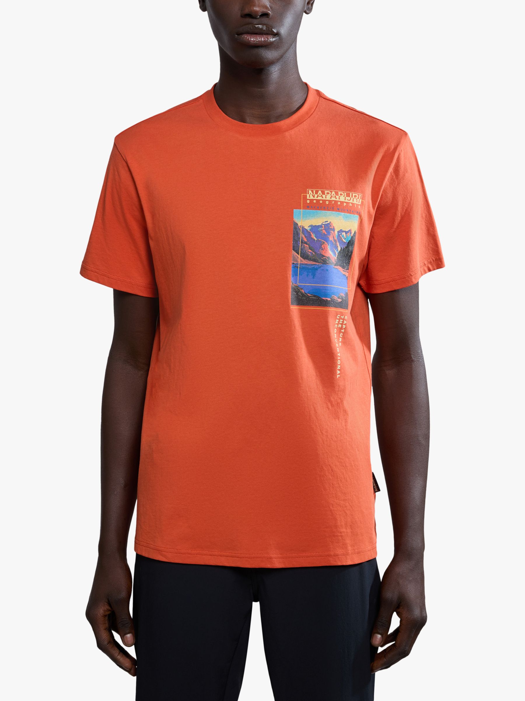 Napapijri Canada Short Sleeve T-Shirt, Orange, XL