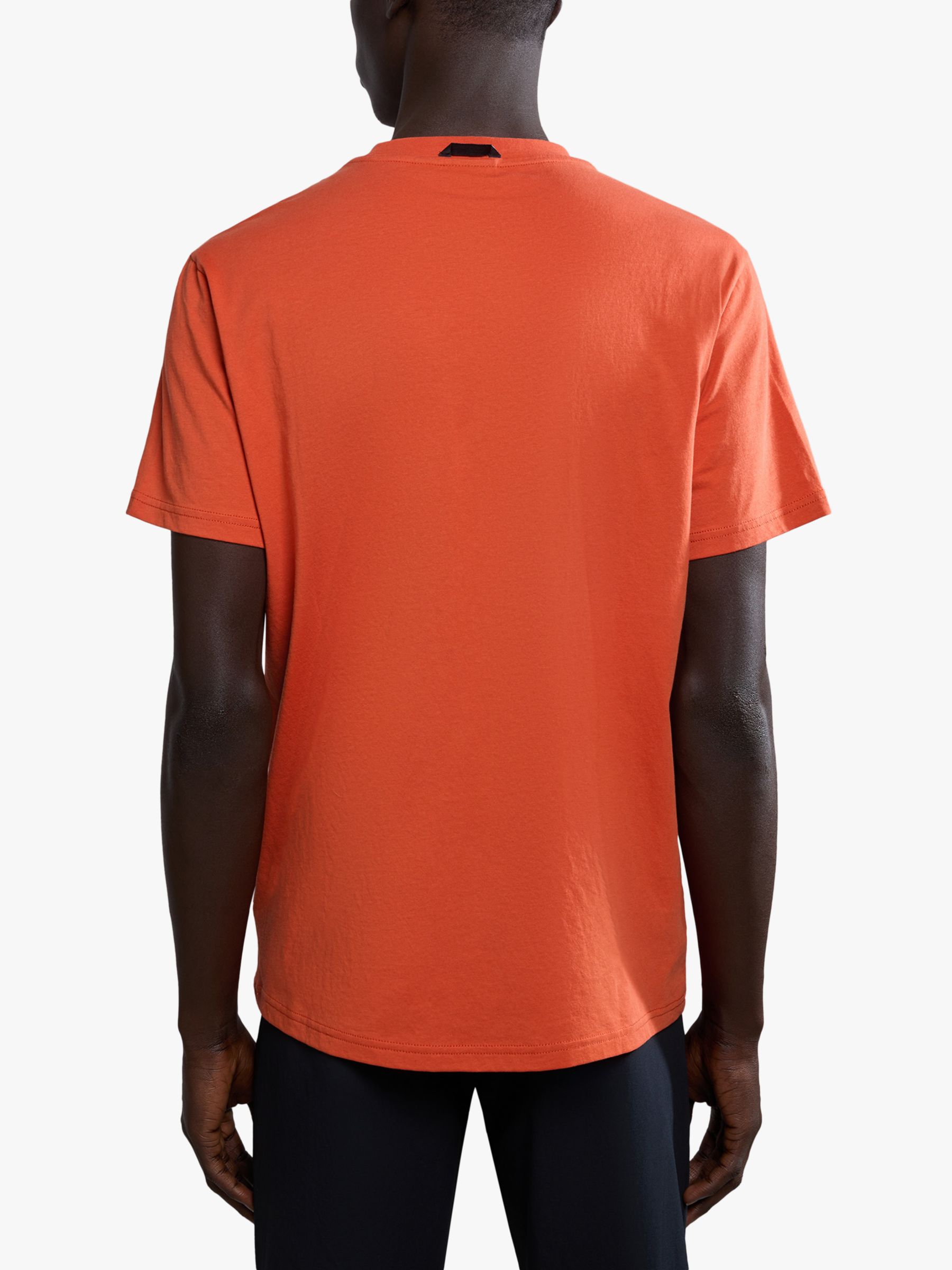 Buy Napapijri Canada Short Sleeve T-Shirt, Orange Online at johnlewis.com