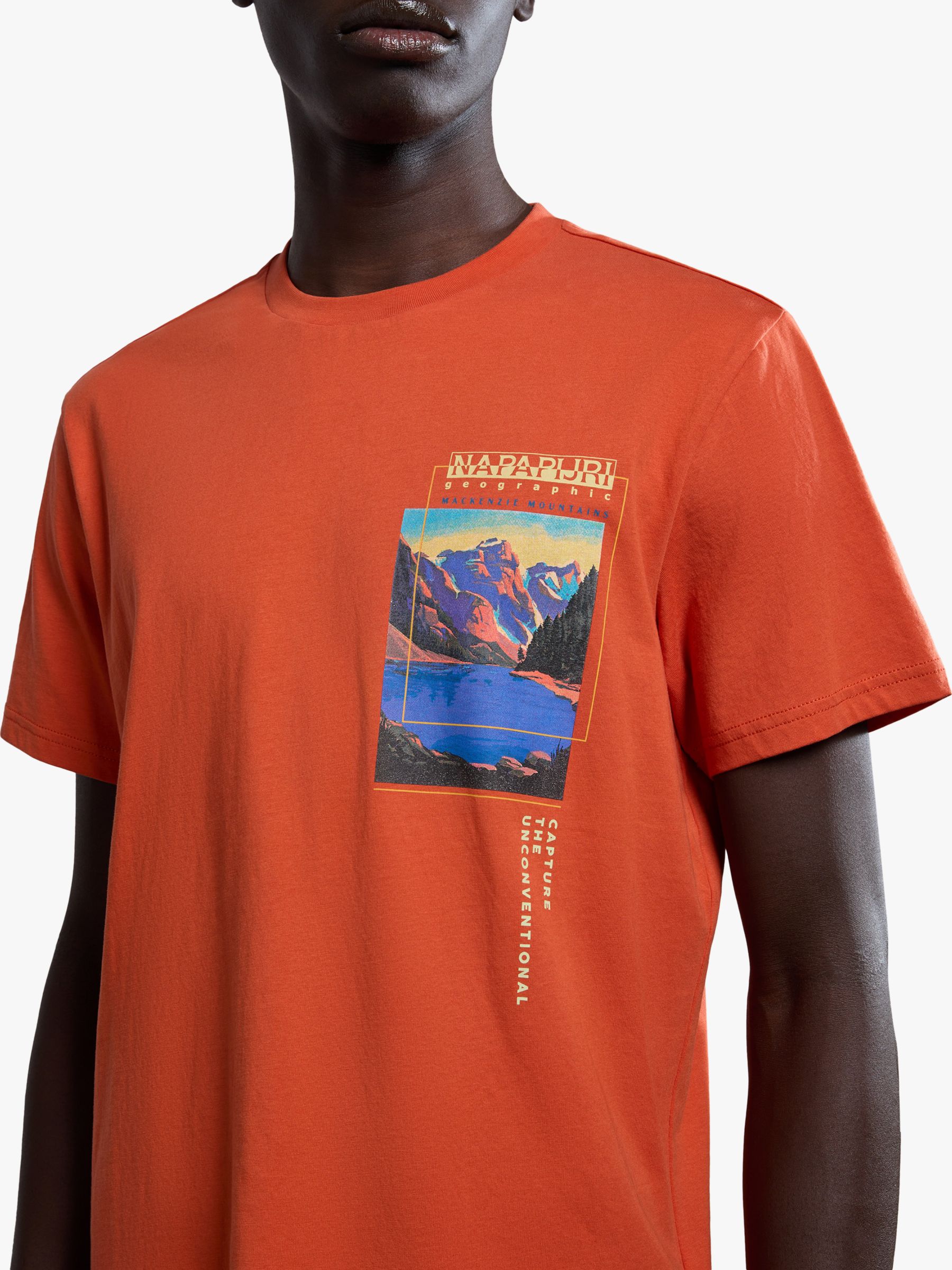 Napapijri Canada Short Sleeve T-Shirt, Orange, XL