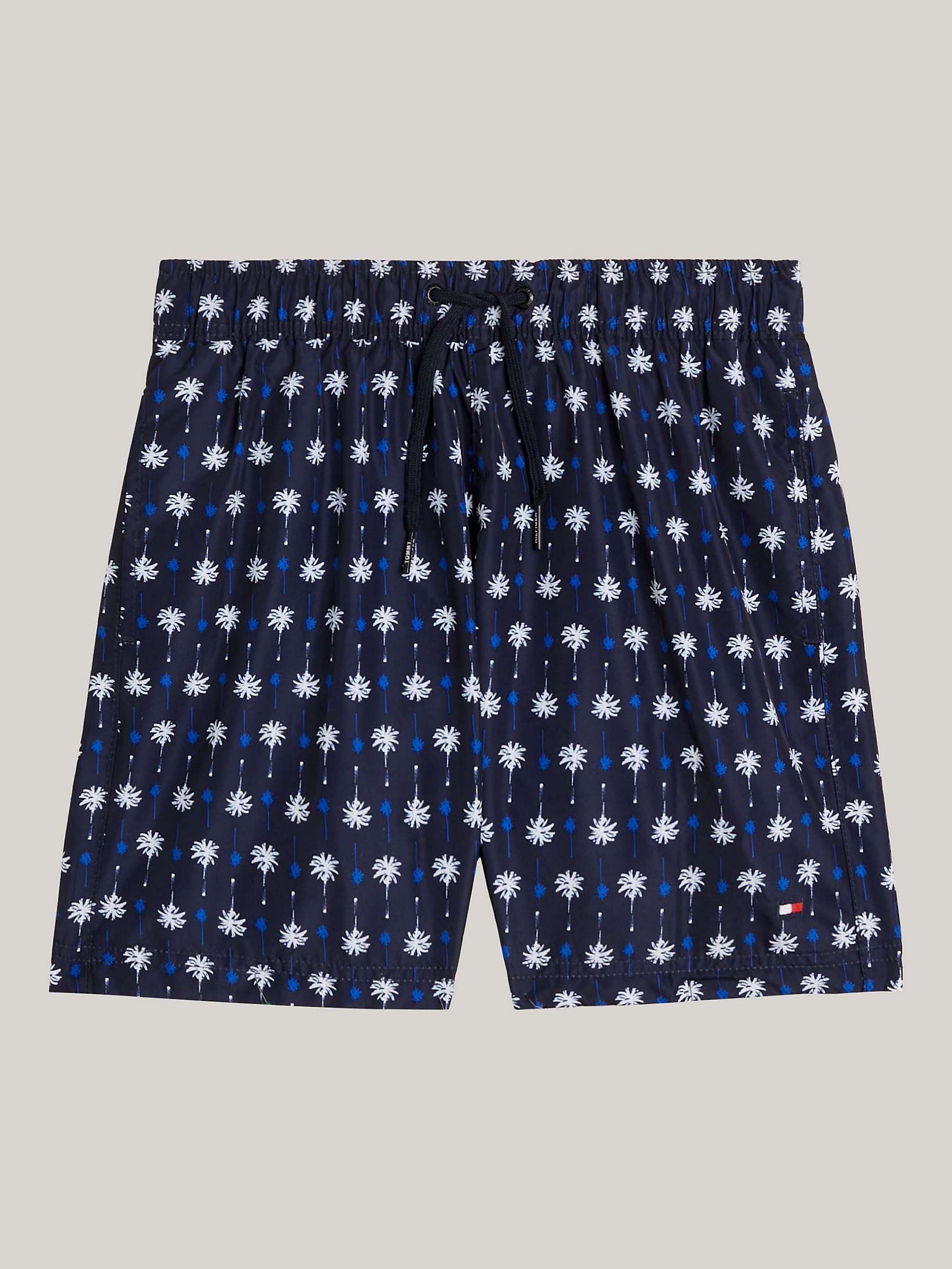 Buy Tommy Hilfiger Kids' Palm Print Medium Drawstring Swim Shorts, Desert Sky Online at johnlewis.com