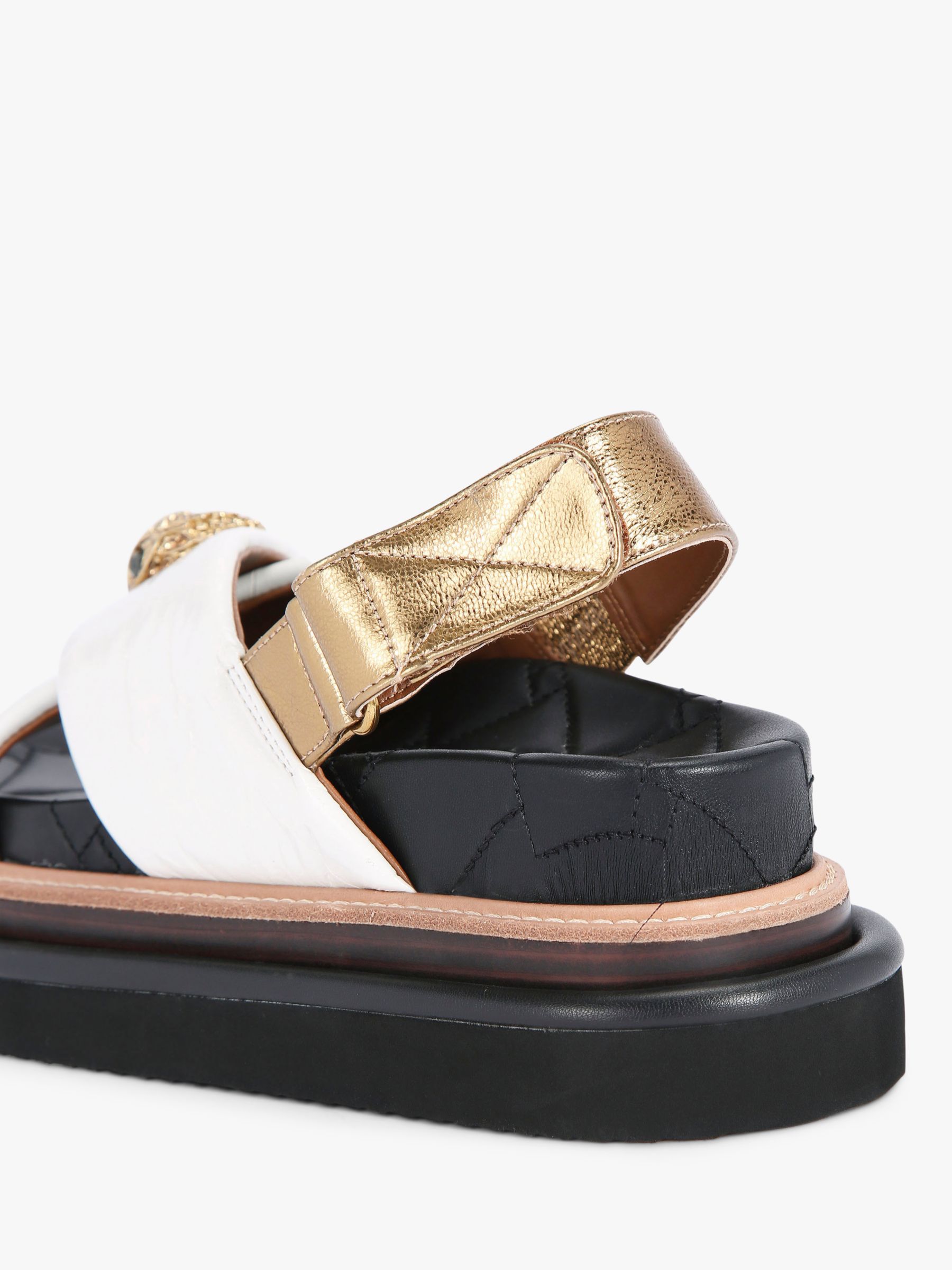 Buy Kurt Geiger London Orson Leather Cross Strap Sandals Online at johnlewis.com