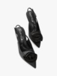 Carvela Corsage Satin Slingback Court Shoes, Black