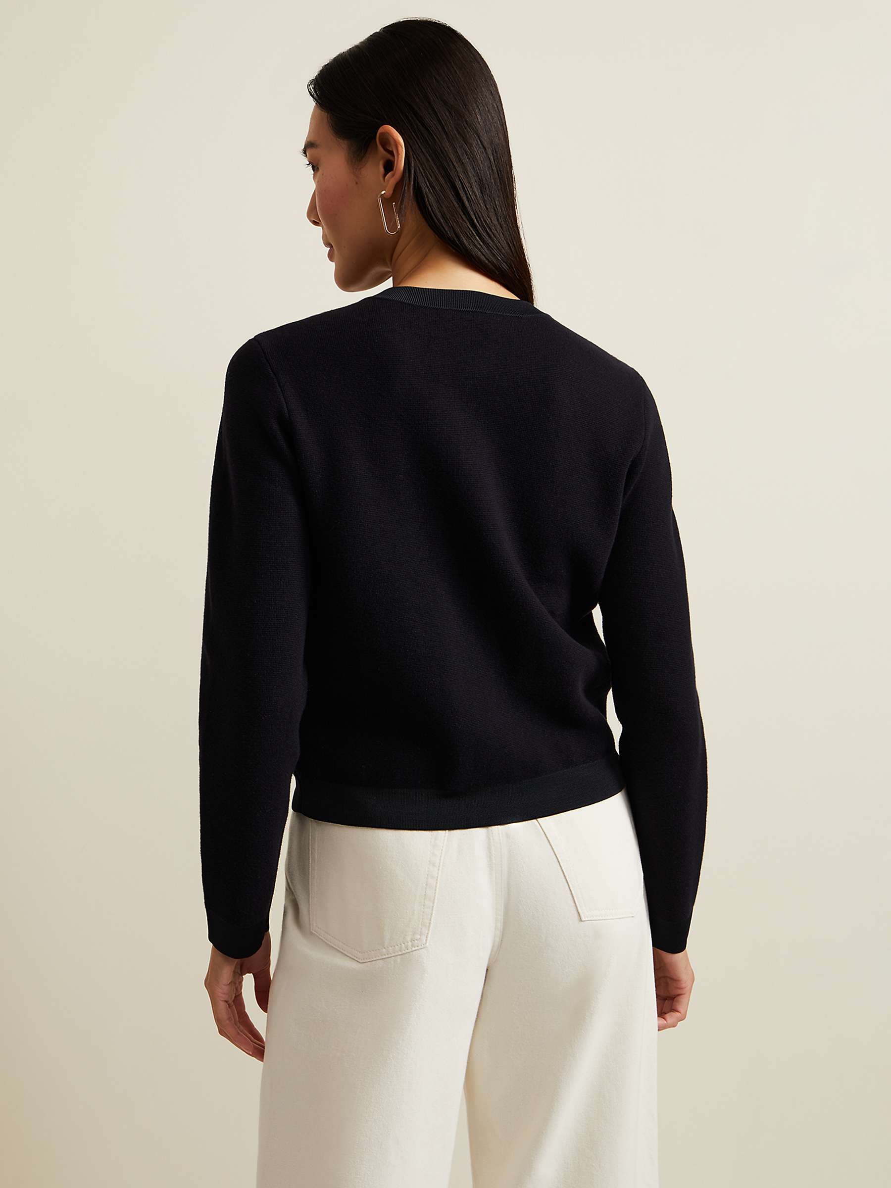 Buy Phase Eight Libby Knitted Jacket, Navy Online at johnlewis.com