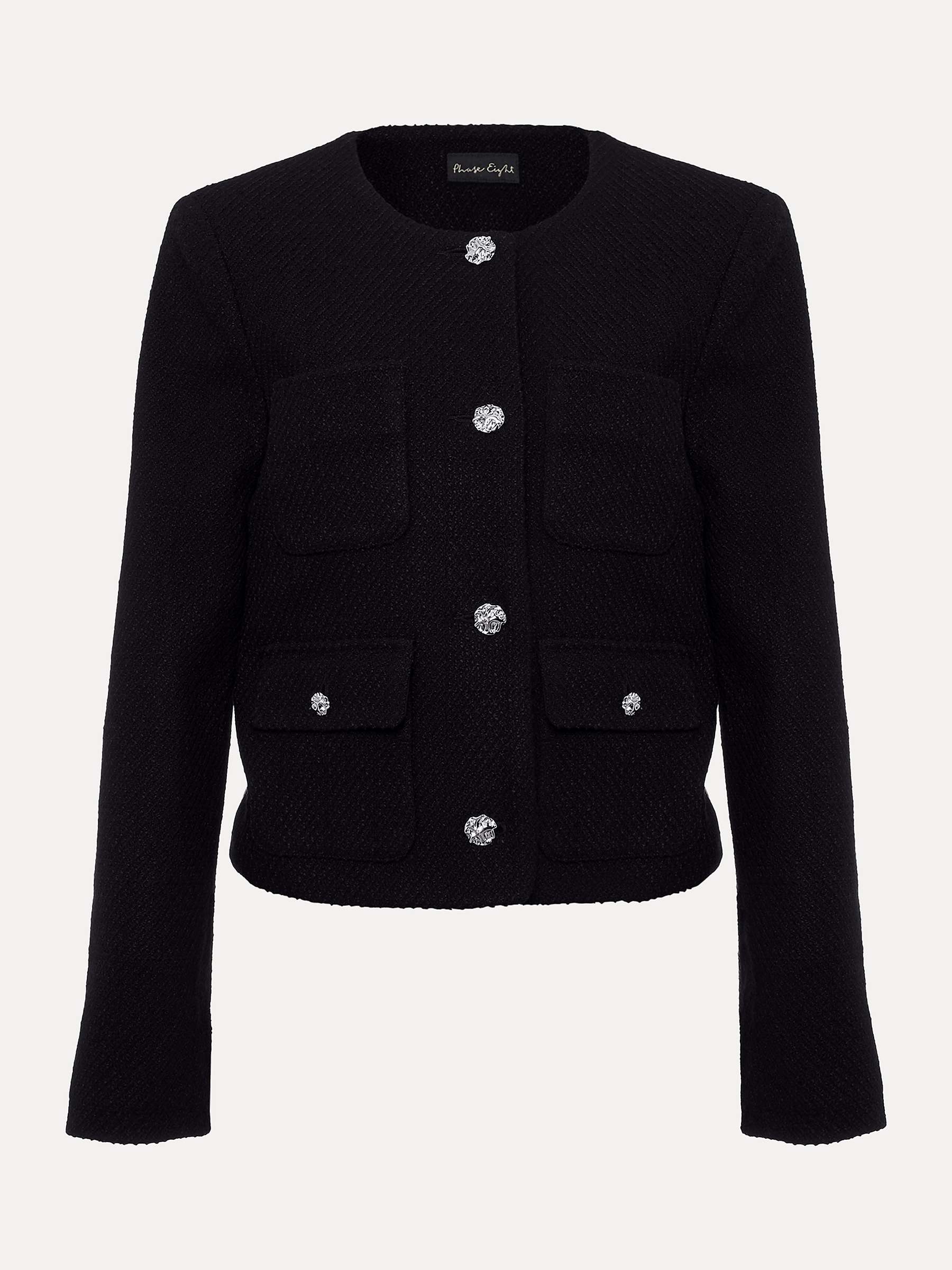 Buy Phase Eight Libby Knitted Jacket, Navy Online at johnlewis.com