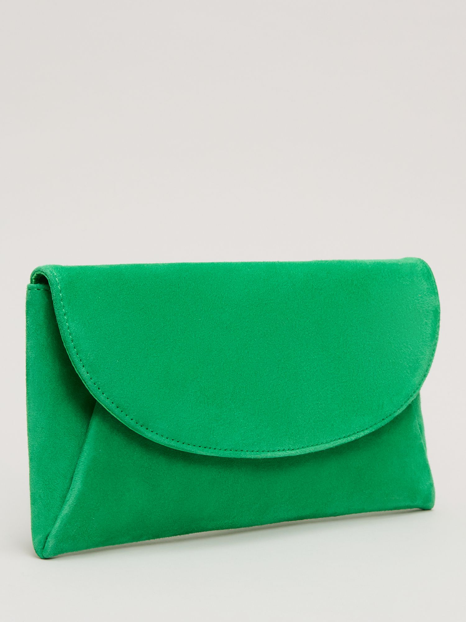 Buy Phase Eight Suede Chain Strap Clutch Bag, Bright Green Online at johnlewis.com
