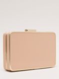 Phase Eight Patent Box Clutch Bag, Pale Pink