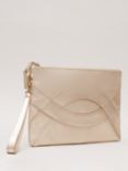 Phase Eight Leather Crossover Clutch Bag, Gold