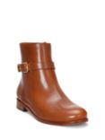 Lauren Ralph Lauren Brooke Leather Ankle Boots, Deep Saddle Tan