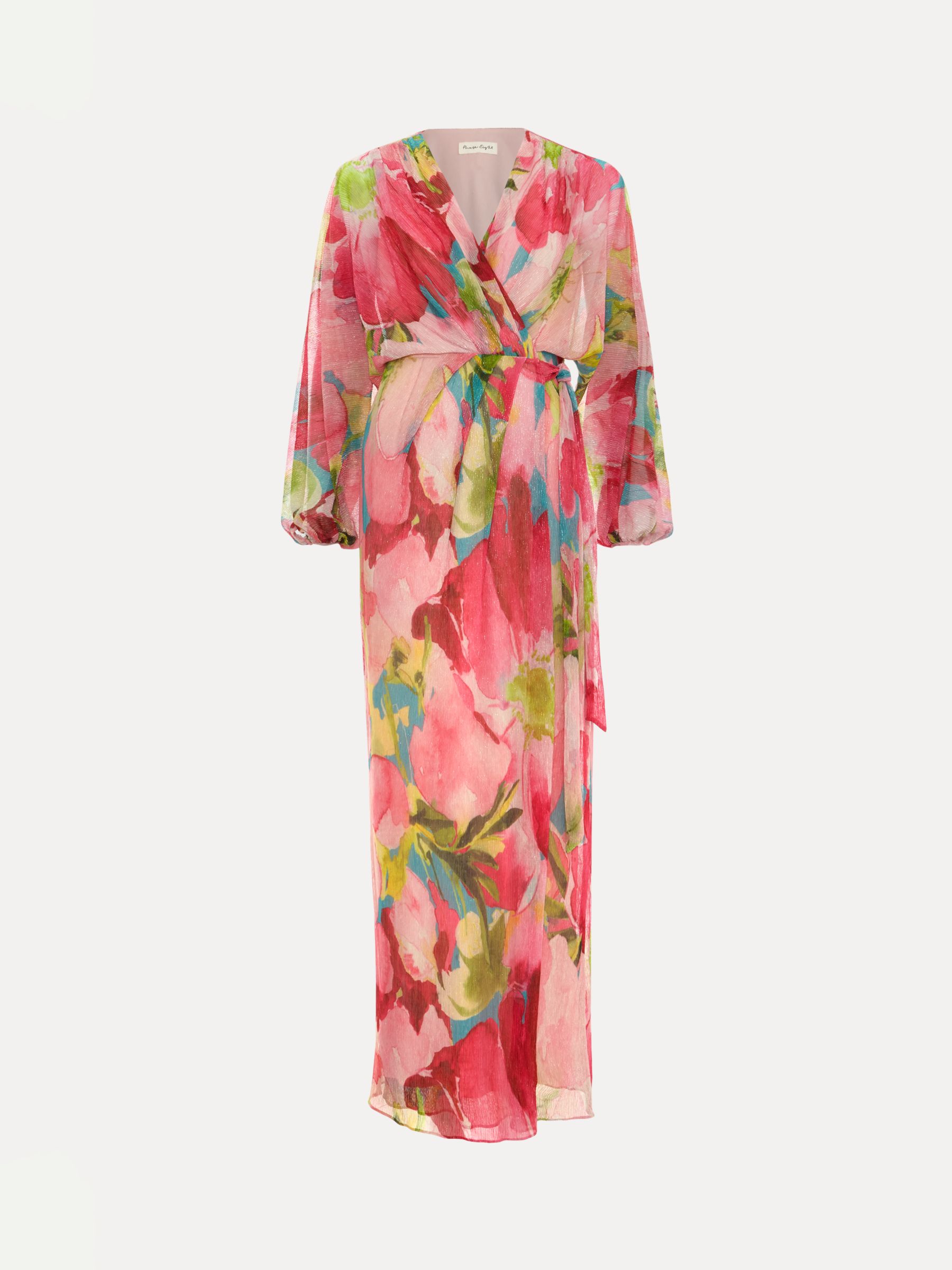 Buy Phase Eight Cosmina Pleat Shimmer Maxi Dress, Multi Online at johnlewis.com