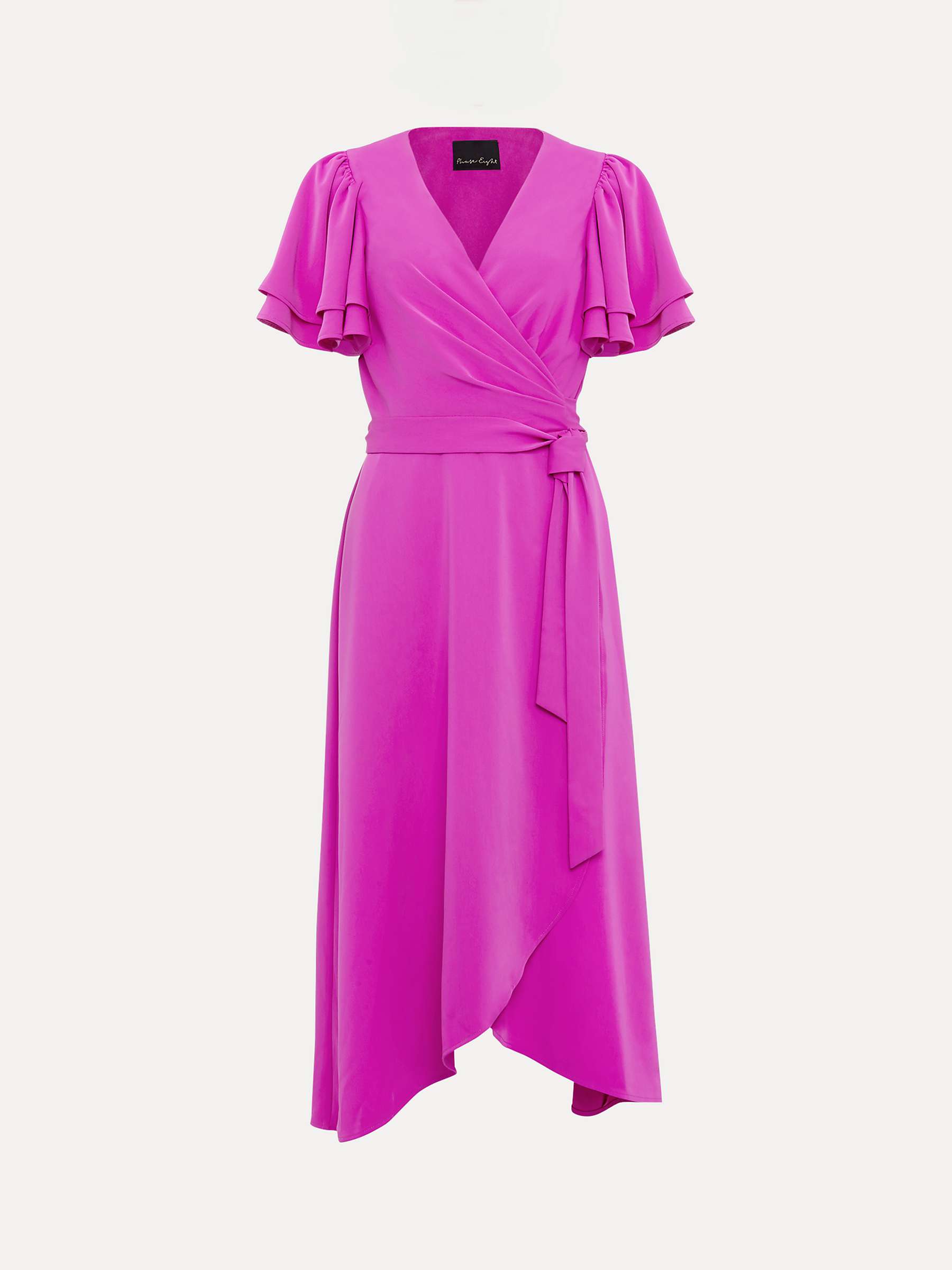 Buy Phase Eight Gian Wrap Midi Dress, Magenta Online at johnlewis.com