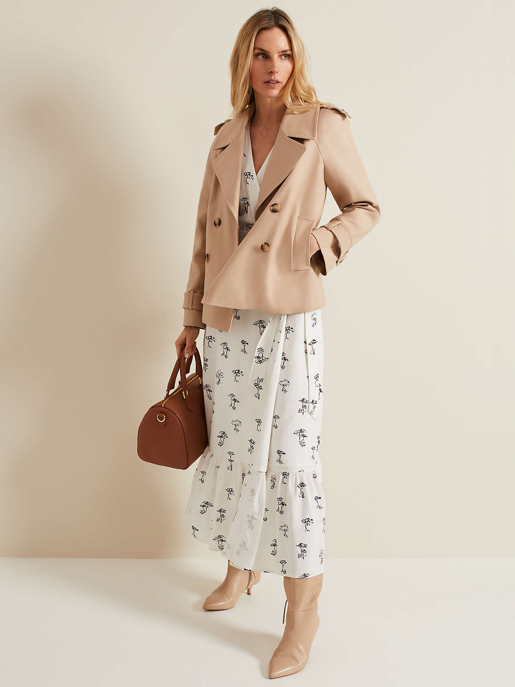 Buy Phase Eight Nelly Wrap Midi Dress, Cream Online at johnlewis.com