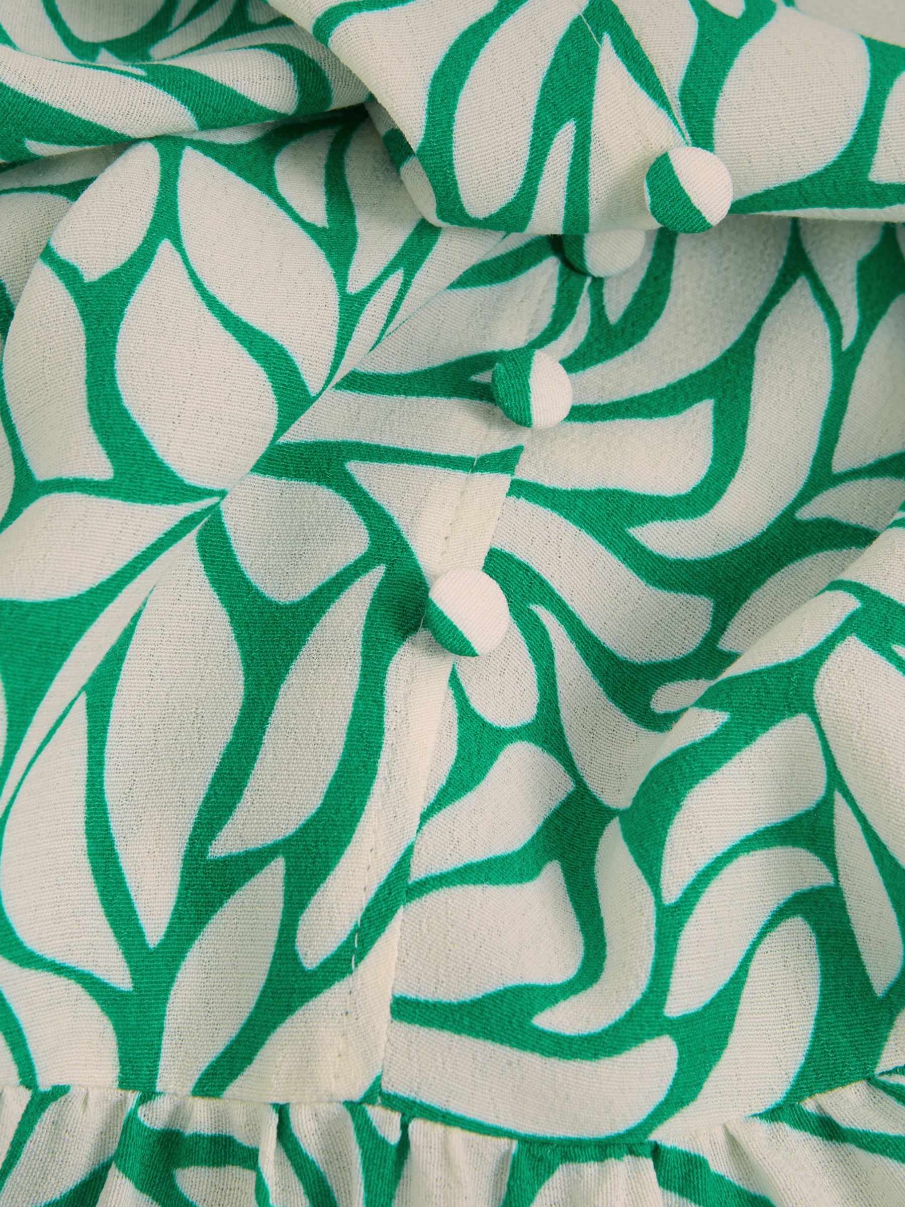Phase Eight Penele Leaf Swing Dress, Green, 6