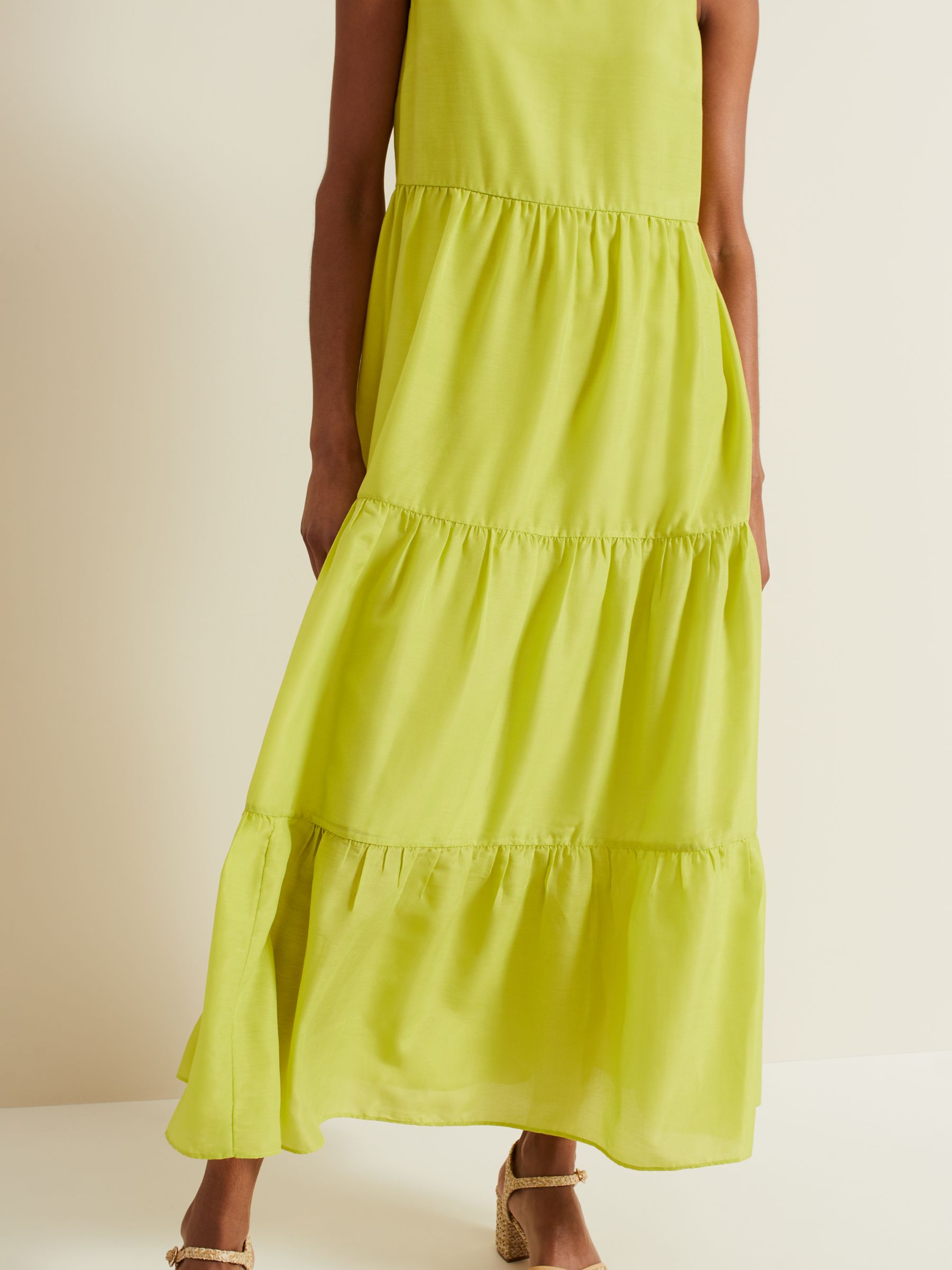 Buy Phase Eight Sara Tiered Maxi Dress, Lime Online at johnlewis.com