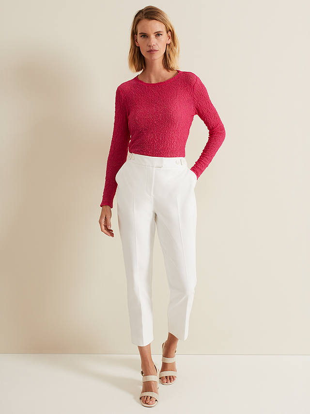 Phase Eight Lainey Textured Top, Pink
