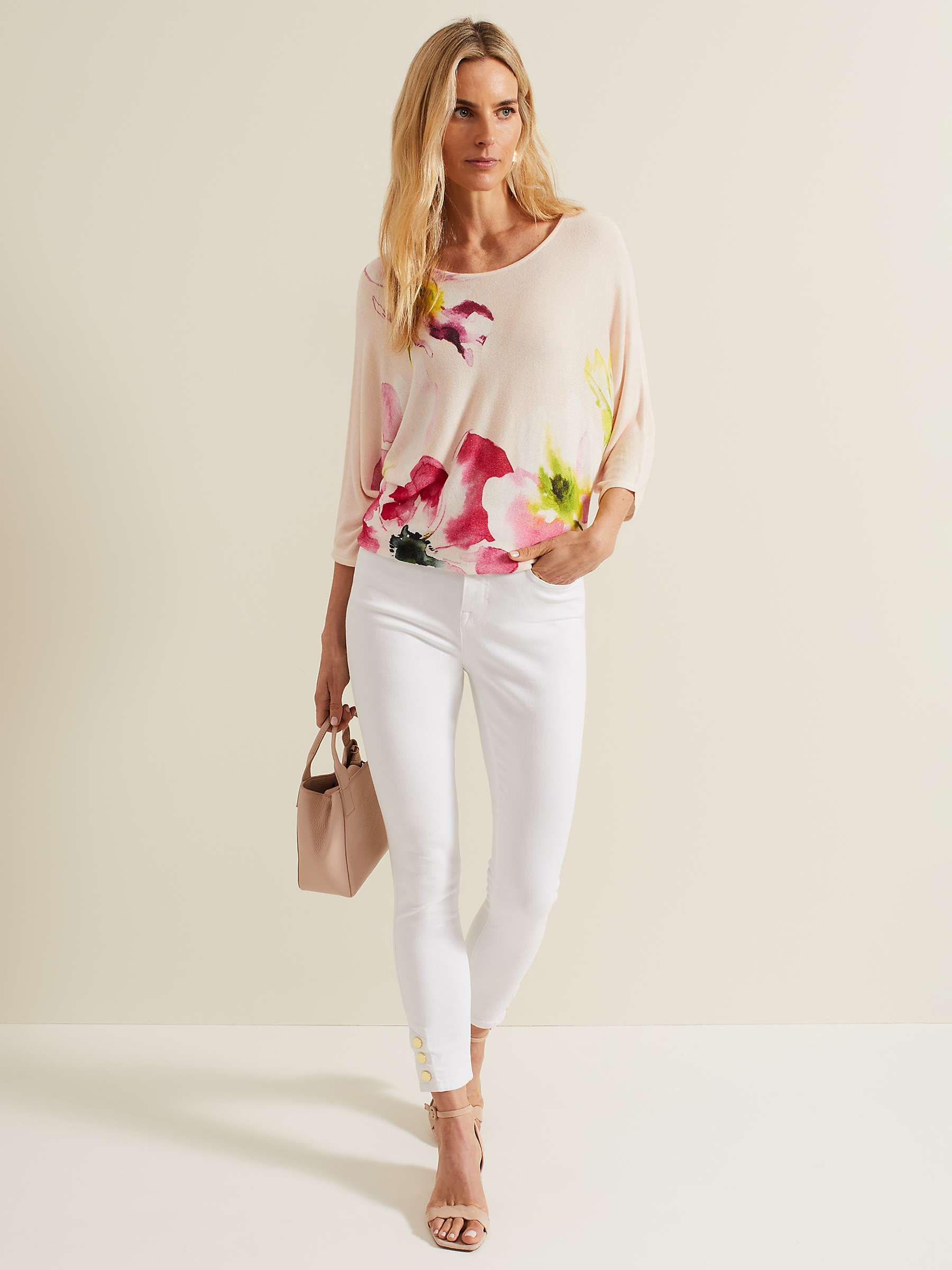 Buy Phase Eight Erika Floral Placement Jumper, Multi Online at johnlewis.com