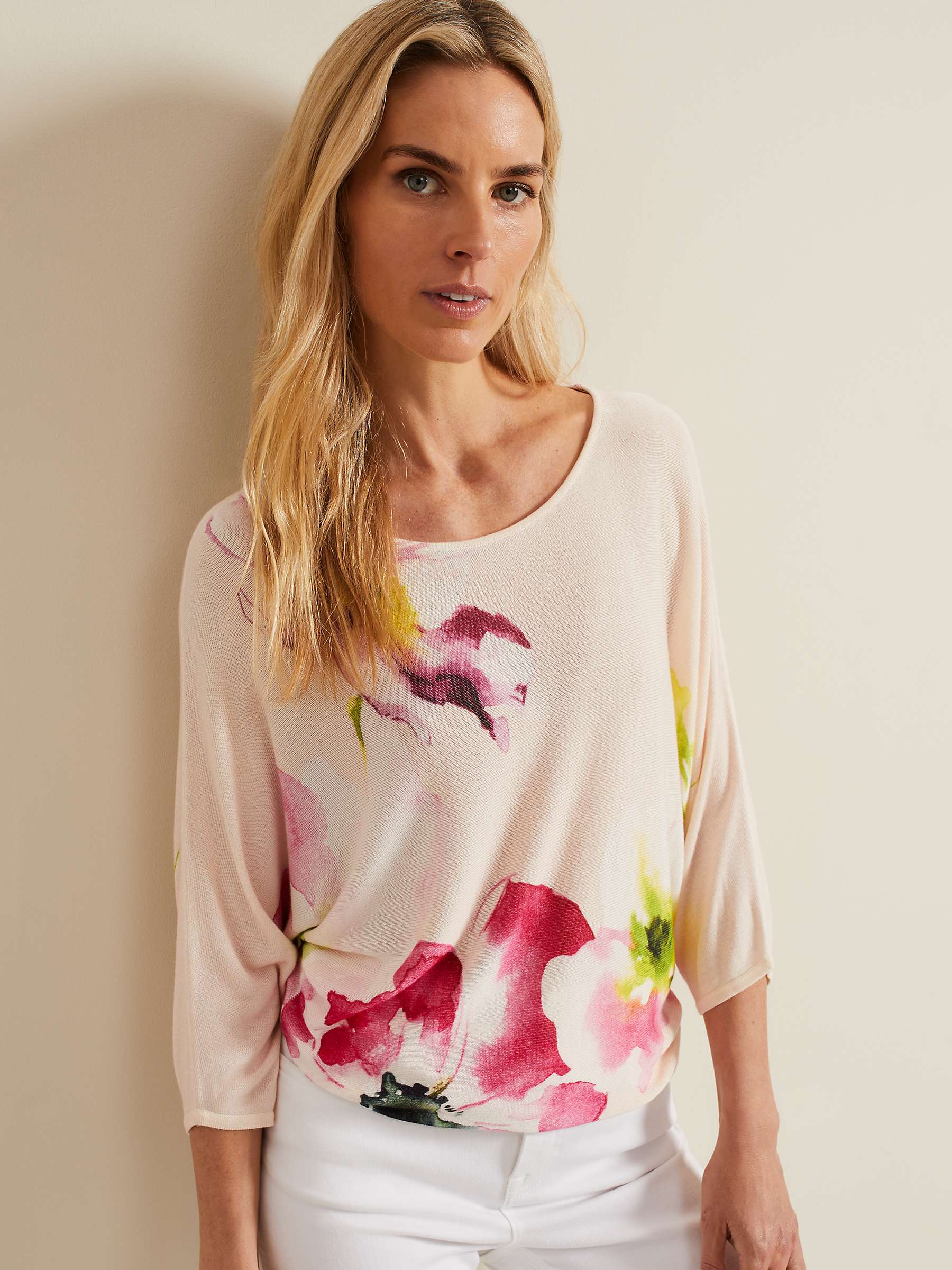Buy Phase Eight Erika Floral Placement Jumper, Multi Online at johnlewis.com
