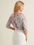 Phase Eight Flossie Floral Print Linen Top, Multi